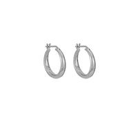 Brandlinger ® Atelier - Orecchini a cerchio in argento sterling 925 placcato oro 18 carati, diametro 16 mm, per donne e ragazze e Argento, colore: argento