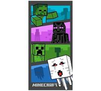 BrandMac Minecraft - Telo mare per bambini, 70 x 140 cm, super morbido e assorbente, 100% cotone, design "Adventure Time" di Minecraft