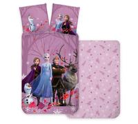 Brandmac Parure da letto Frozen reversibile, 100% cotone, copripiumino Frozen 100 x 135 cm + federa 40 x 60 cm, con Elsa, Anna, Kristof, Sven e Olaf