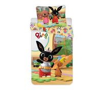 Brandmac Set biancheria da letto Baby o Junior Bing e Flop, 100% cotone, Copripiumino 100 x 135 cm + Federa 40 x 60 cm