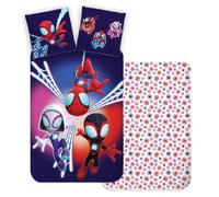 BrandMac Spidey - Set di biancheria da letto per bambini, 100 x 135 cm, 40 x 60 cm