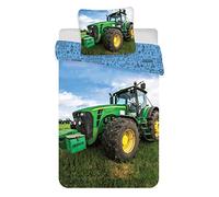 BrandMac Trattore Baby-Bettwäsche-Set 2-Teilig 100% Cotone Lenzuola 100x135cm Fodera Cuscino 40x60cm Klein-Kinderbettwäsche