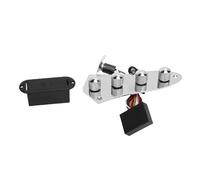 BrandName Prewired Guitar Control Plate Assembly, 3 Stage Preamp Control Board with 3 Band EQ Adjustable Gain Metal Bass Electric Guitar Replacement Plate for Bass/Electric Guitar (Argento)