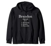 Brandon Definition Handsome Humble Honorable Funny Brandons Felpa con Cappuccio