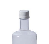 Brandprint - confezione da 100 Tappi autosigillanti in plastica, per imboccatura standard PP28. Per bottiglie di acqua, vino, bevande e succhi. Colore (Bianco).