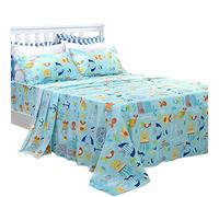 Brandream Kids Boys Bedding set Cartoon lenzuola, lenzuola di cotone Set di pezzi, Cotone, Sea Adventure, Singolo