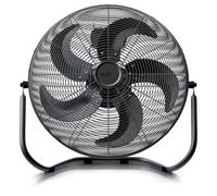 Brandson - Macchina del Vento - L’Originale Ventilatore da Pavimento - Diametro 50 cm - 3 Velocitá - 120W di Potenza Max - Molto Potente - Tutto in Metallo Total Black - Nero Opaco