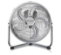 Brandson - Macchina del vento - Ventilatore 30 cm Diametro Pale - 3-livelli di potenza - 48W max - Design Retro - Cromo - Argento