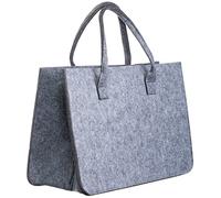 Brandsseller Borsa in feltro, borsa per la spesa, borsa per legna da ardere, cestino portaoggetti, circa 50 x 34 x 27 cm