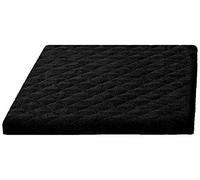 Brandsseller Copertura 60x60 cm per lavatrice e asciugatrice - Fodera protettiva con elastico - Telo di protezione imbottito - Nero