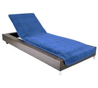 Brandsseller Copertura per Lettino 75x200 cm - Fodera in Spugna protettiva, Asciugamano in Cotone 100%, lavabile, antiscivolo, certificato Oeko-Tex - Blu