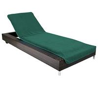 Brandsseller Copertura per Lettino 75x200 cm - Fodera in Spugna protettiva, Asciugamano in Cotone 100%, lavabile, antiscivolo, certificato Oeko-Tex - Verde Scuro
