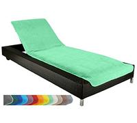 Brandsseller Copertura per Lettino 75x200 cm - Fodera in Spugna protettiva, Asciugamano in Cotone 100%, lavabile, antiscivolo, certificato Oeko-Tex - Menta