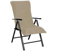 Brandsseller Fodera per sedie da giardino e sdraio in spugna di 100% cotone, Beige