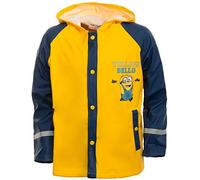 Brandsseller - Giacca impermeabile per bambini con motivi a tema tra Star Wars, Minions, il pompiere Sam o Paw Patrol, Minions - giallo, 110 cm-116 cm