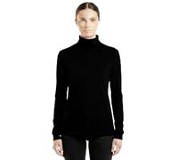 Brandsseller Maglia a collo alto da donna in 100% cotone - Morbida, calda e traspirante per l’inverno e le attività outdoor, ideale come primo strato per lo sci - Nero, taglia 46