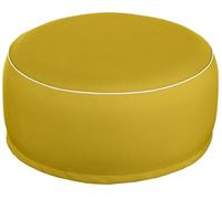 Brandsseller Pouf gonfiabile per esterni, pouf Ø 55 x 25 cm, pouf impermeabile per giardino, terrazza, soggiorno e spiaggia, resistente alle intemperie e facile da pulire, giallo