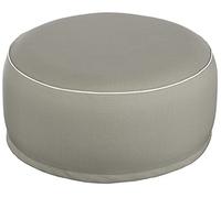 Brandsseller Pouf gonfiabile per esterni, pouf Ø 55 x 25 cm, pouf impermeabile per giardino, terrazza, soggiorno e spiaggia, resistente alle intemperie e facile da pulire, colore: tortora