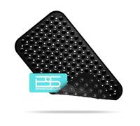 BRANDSSELLER - Tappetino per Vasca da Bagno 70x38cm Anti slip con Ventosa Nero