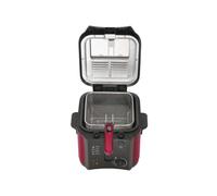 BRANDT FRI25R - Dimensioni 228 x 302 x 319 - Fino a 0,9 kg di patatine fritte - Timer - Filtro antigrasso - Termostato regolabile da 130 ° a 190° - 2,5L - 1600W - Acciaio inossidabile