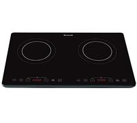 Brandt TI2SLIM1 - Tavolo a induzione a 2 fuochi, controllo elettronico, 5 modalità di cottura preprogrammate, 3400 W, colore: Nero