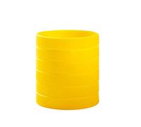 BRANDWINLITE Braccialetti In Gomma Con Braccialetti In Silicone In Bianco A Colori Singoli 6 Pezzi/Confezione, Adulto/8", Silicone