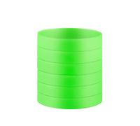 BRANDWINLITE Wholesale 6 Pezzi/Confezione Braccialetti in Gomma Con Braccialetti in Silicone Bianco Monocolore