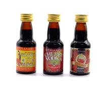 Brandy Spagnolo + Cherry Brandy + Vodka alla Ciliegia Set Aromi 3x25ml - Essenze Senza Alcol per Vodka Fatta in Casa, Liquori alla Frutta e Distillati
