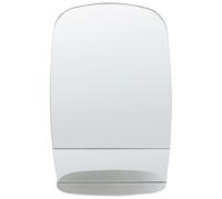 BRANNAY Specchio da parete con ripiano 60 cm 40 cm Argento Metallo
