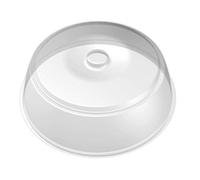 BranQ - Copertura per microonde essenziale, in plastica senza BPA, trasparente, Ø 27 x 9 cm