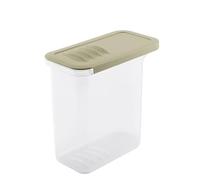 BranQ Home essential Contenitore multiuso per alimenti secchi "Shark", in plastica senza BPA, colore oliva, capacità 1,5 l
