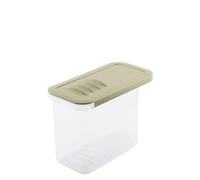 BranQ Home essential Contenitore multiuso per alimenti secchi "Shark", in plastica senza BPA, colore oliva, capacità 1 l