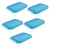 BranQ Home essential Set di contenitori salvafreschezza ORI, plastica senza BPA, blu, 5 Sk.