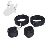 Brans de jambe réglable noirs anneaux de yoga en nylon