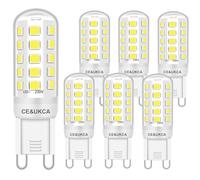 Brantoo Lampadine LED G9 3W bianco freddo 6000 K, nessun sfarfallio equivalente a lampadine alogene da 20 W, 25 W, 28 W, 33 W, 40 W, CRI> 85, attacco G9, a risparmio energetico, non dimmerabile, AC