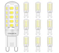 Brantoo Lampadine LED G9 3W bianco freddo 6000K, nessun sfarfallio equivalente a lampadine alogene da 20 W, 25 W, 28 W, 33 W, 40 W, CRI> 85, attacco G9, lampadina a LED a risparmio energetico, non
