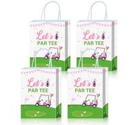 Braottl - 16 sacchetti da golf, colore rosa, regalo per feste a tema golf, palline da golf e magliette rosa