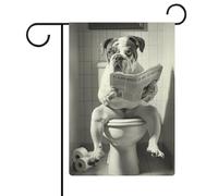 Braque Du Bourbonnais Art_ Divertente decorazione per il bagno_ Cane in Toilet_ Animale in Toilet_ Petshop Art_ Dog Art_ Regalo per cani_ -1_1 Bandiera Outdoor Garden Popolare Moderno Decorativo
