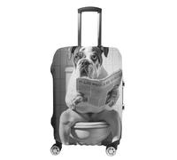 Braque Du Bourbonnais Art_ Divertente decorazione per il bagno_ Cane nel gabinetto_ Animale nella toilette _ Petshop Art_ Dog Art_ Dog Gift_ -1_1 Copertura per valigia, Stile:, XL(30-32inch