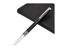 BRART Penna stilografica con pennino extra fine da 0,38 mm, per finanza, penne a inchiostro in metallo di lusso, forniture per ufficio e scuola, regalo di compleanno (nero)