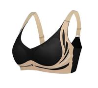Bras for Women No Underwire Comfort Super Gather Bra Wireless Lifting Bras for Sagging Breasts Damen Bustier Imbottito, Nero , XL