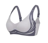 Bras for Women No Underwire Comfort Super Gather Bra Wireless Lifting Bras for Sagging Breasts Damen Bustier Imbottito, Blu, XL