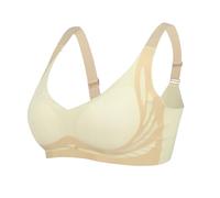 Bras for Women No Underwire Comfort Super Gather Bra Wireless Lifting Bras for Sagging Breasts Damen Bustier Imbottito, bianco, L