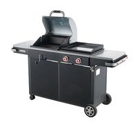 BRASERO - Barbecue Bi-Energy L Brasero - Barbecue a carbone 49 x 42 cm e piano a gas 48 x 42 cm - 2 bruciatori a gas - 7,2 kW - nero