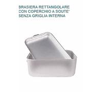 BRASIERA In Alluminio cm 40X26X16H Coperchio Souté Professionale Pentole Agnelli