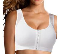 Brasieres Ortopedicos, reggiseno correttore posturale con chiusura frontale, reggiseno sportivo a compressione, reggiseno senza fili per supporto posteriore da donna, bianco, 3XL