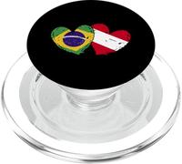 Brasile Austria Cuore Bandiera Brasiliano Austria Amicizia PopSockets PopGrip per MagSafe