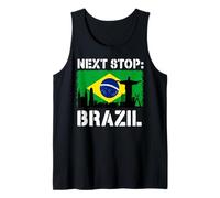 Brasile Bandiera Brasiliana Divertente prossima Fermata Canotta