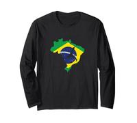 Brasile Bandiera Capoeira Lotta Danza Nigolo Maglia a Manica