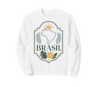 Brasile Brasile Mappa Viaggi Tropicali Paese Sud America Felpa